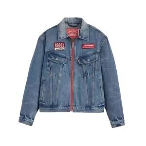 Levi's x Mclaren Denim Jacket Racing “Heritage” Trucker Blue Zip Up Size Small‎